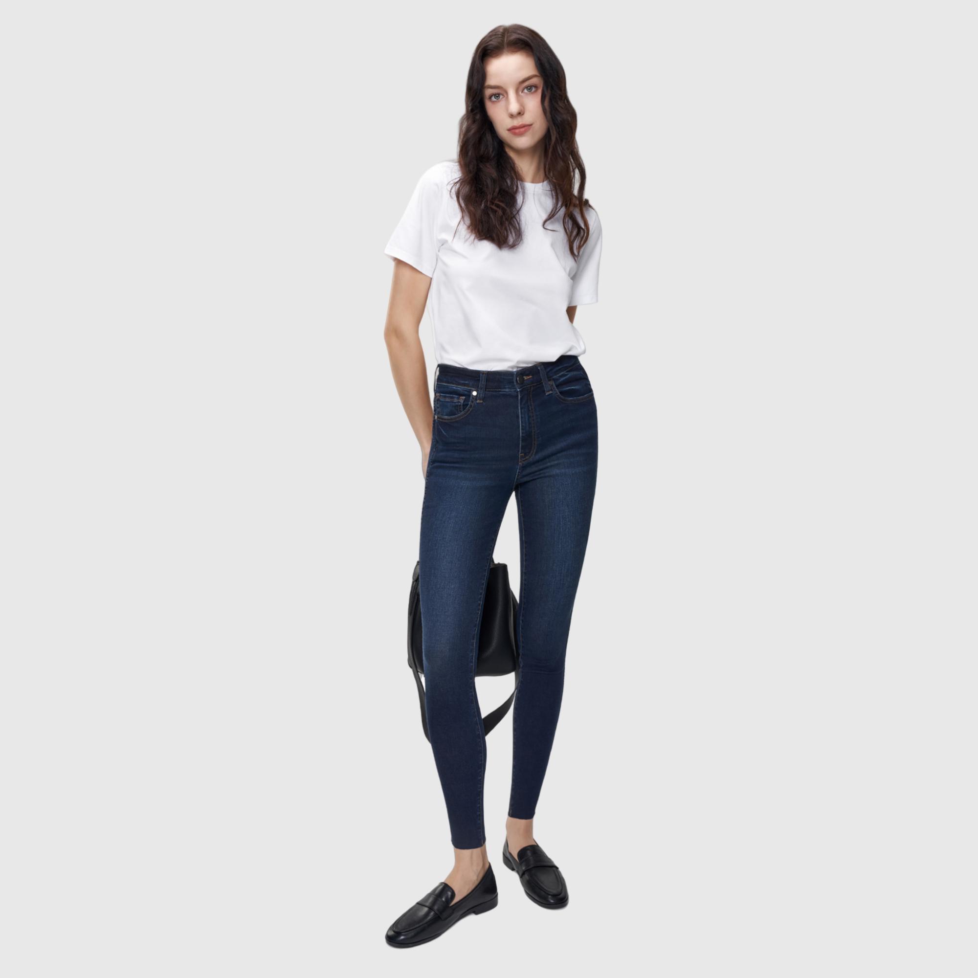 GENUWII Majolica Blue High Waisted Jeans for Women - No Gap Tummy Control & Lift Butt - Stretch Denim Tights - Comfortable Streetwear Jeggings - Summer Wear GENUWII Majolica Blue High Waisted Jeans for Women - No Gap Tummy Control & Lift Butt - Stretch Denim Tights - Comfortable Streetwear Jeggings - Summer Wear