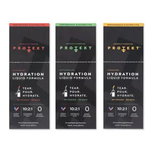 PROTEKT Electrolyte Hydration Packets | Liquid Electrolytes for Hydration & Recovery | Organic & Sugar Free Electrolytes Drinks