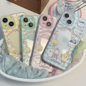 C-Chiikawa Usagi case suitable for Apple 14 Pro, iPhone 17 pro max cute style, 16/15 Pro Max silver