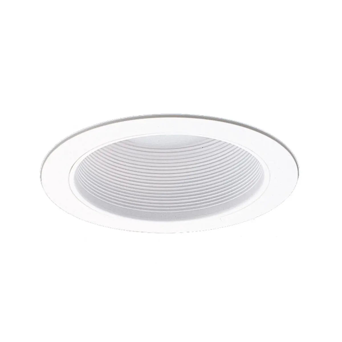 212 MAIN 6 In. White Baffle Sloped Ceiling Flush Mount Light - Nicor Lighting, 150W, 17022RA, 8x8x4 In., Diffused Glow, Glare Control, Modern Kitchen Fixture Accessory