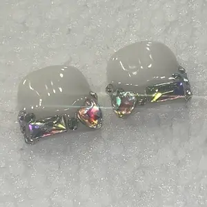 Bling On Big Toe Press On Toe Nails