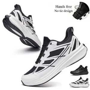 Upalee Mens Womens Fashion Sneakers Adjustable Hands Free Self Lacing Walking Shoes with Innovative Design No-Bend Convenience Lazy Friendly Casual Running Shoes Father's Day Gift