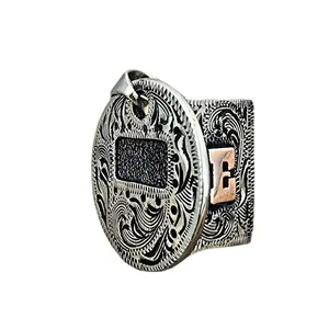 Handmade Pancake Welding Hood Necklace. Custom Copper Initial. Chain Included