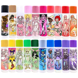 Angel Balms Full Lip Balm Collection - 20 Pack Bundle - Handmade Lip Balm Bundles Skincare Anime Art Strawberry Cherry