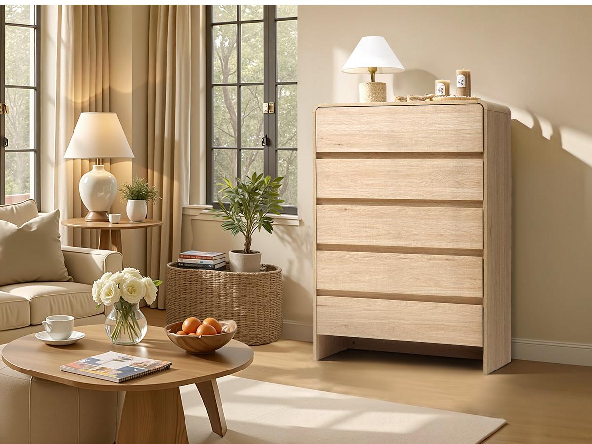 AMERLIFE 5/6/7 Drawer Dresser for Bedroom, Modern Chest of Storage Drawers with Rounded Corners, Cabinet Organizer for Closet, Apartment, Nursery/Best Gift Ideas/Christmas Gifts