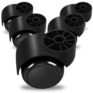 2 Inch Black Silent Office Chair Wheels Replacement - Stemless Casters for Furniture 5PCS/Pack