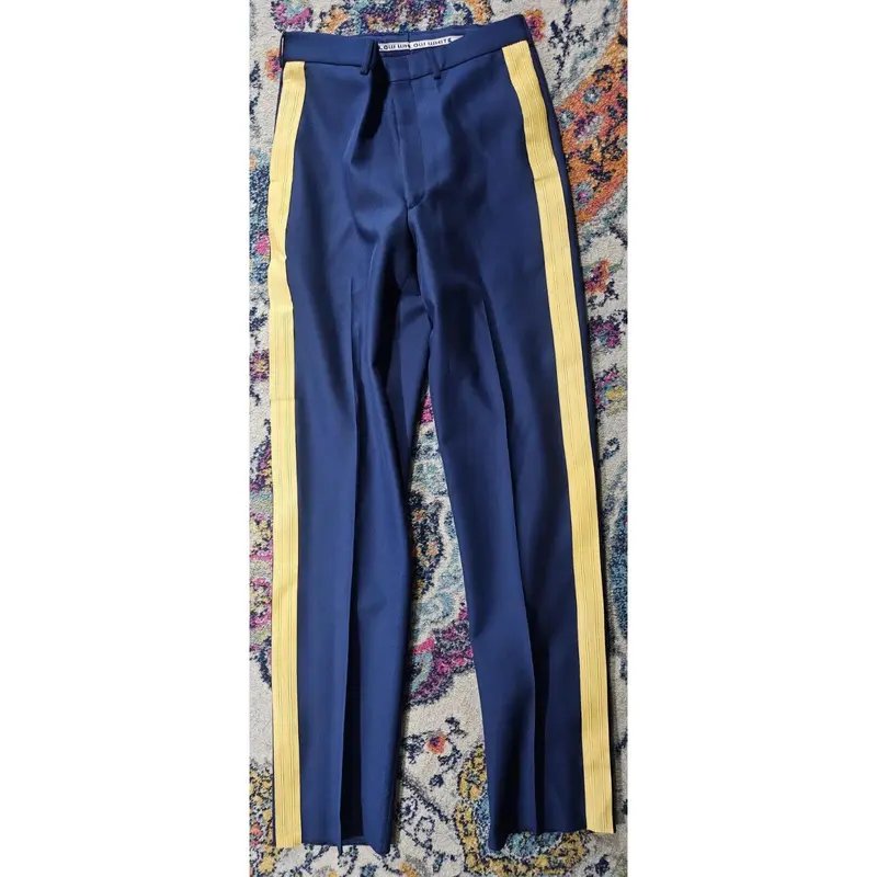 greatest showman blue dress US Army Men's Blue Dress Trousers W/ Yellow Stripe - Size: 35S main image 1