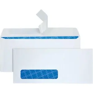 Quality Park QUA90119R No. 10 Security Envelopes with Window, White