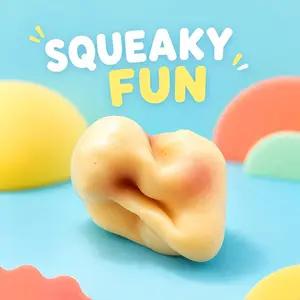 Viral Summer Block Potato Squishy Fidget Toy, Fun Hobby Sensory Squeeze Toy with Satisfying Squeaky Sound, High Playability Stress Relief Decompression Squisher for Kids Teens Adults, Trendy TikTok Must-Have Summer Pop Fidget Gift