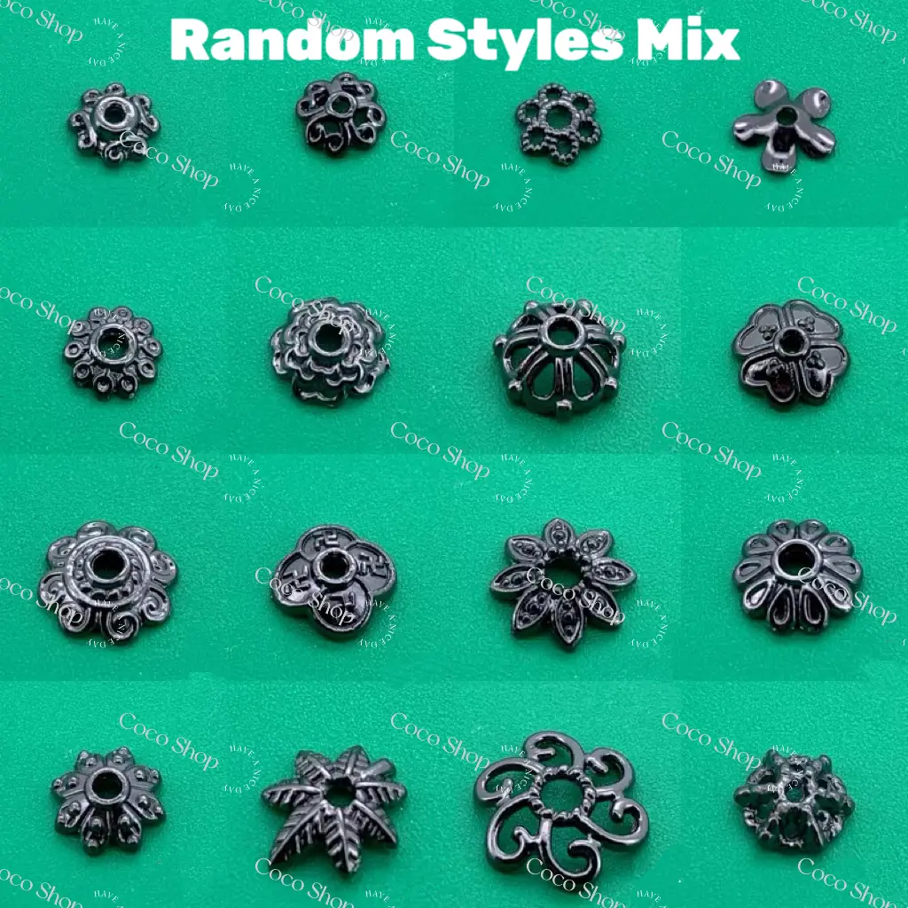 Black Flower Caps (8 Shovels)