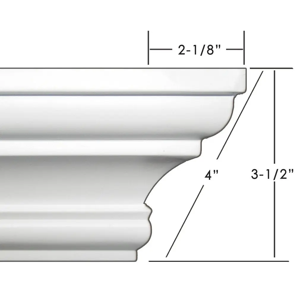 4" crown molding 34' kit. 4" crown molding 34' kit.