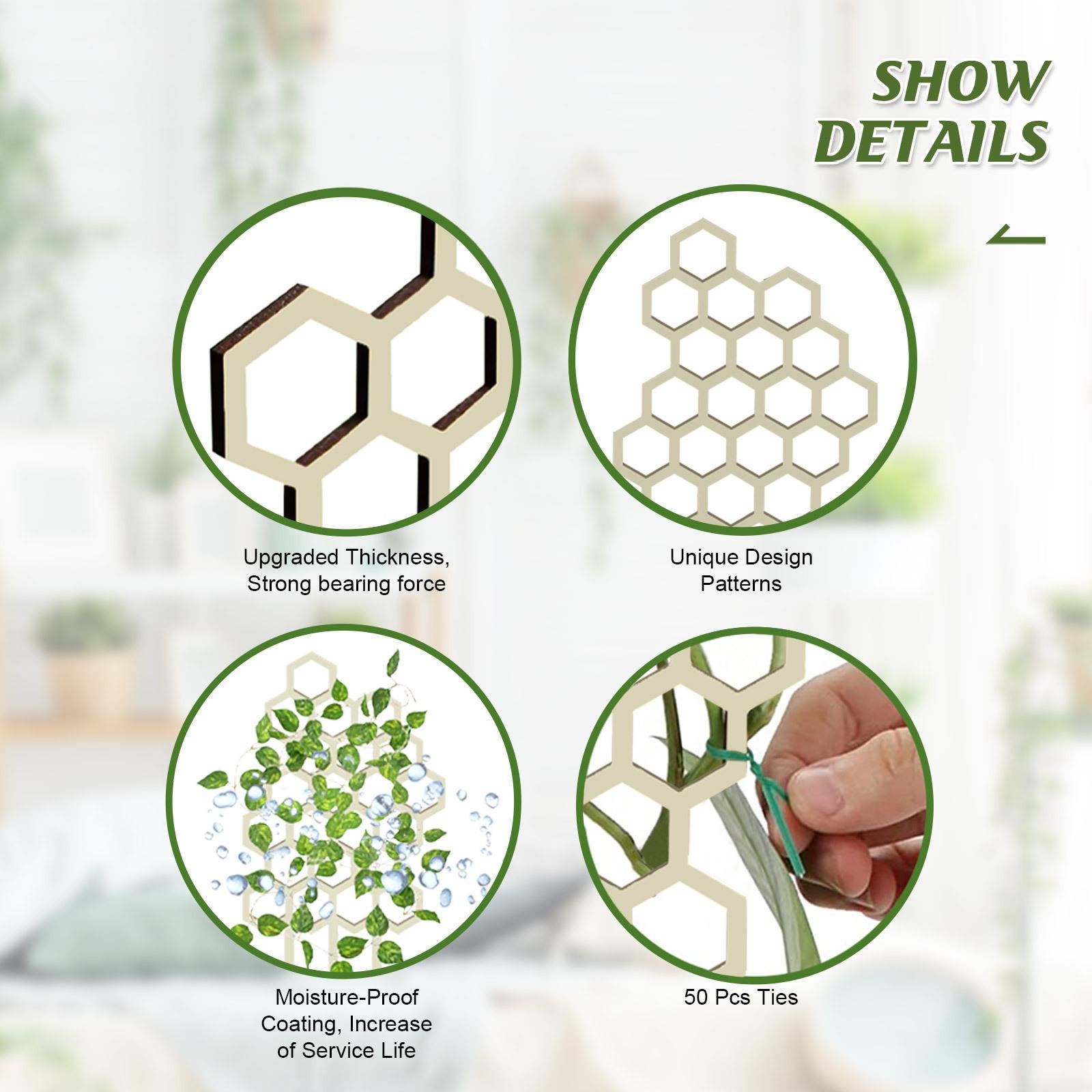 Garden plant trellis, household wooden geometric decorative support for flower arrangement and climbing vines,vines