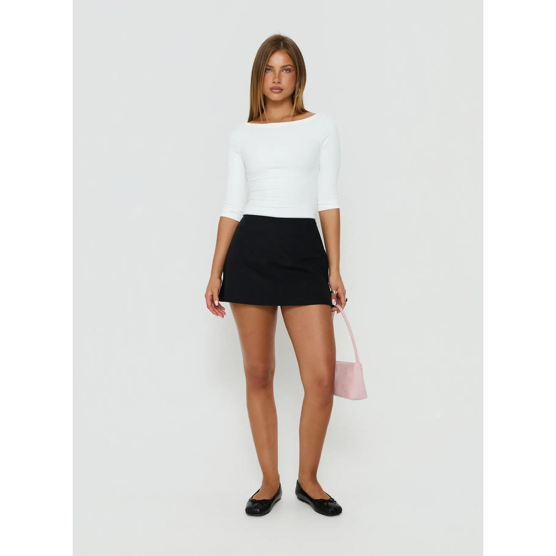**Gigi Skort Black Petite High Waist Pleated 2026**