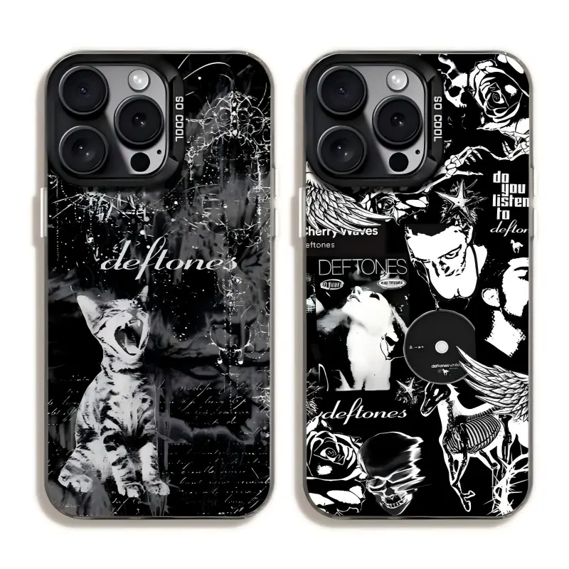 Hot Band Deftones Cool Phone Cases For iPhone 17 16 15 14 13 12 11 Promax Pro Air Plus Black IMD Matte Shockproof Cover Protection Gifts For Christmas Halloween Birthday