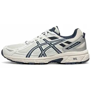ASICS Gel-Venture 6 Men's Low-Top Trail Running Shoes with Gel Cushioning, Breathable Mesh, and Slip-Resistant Sole for Urban Commuting and Outdoor Activities in White-Blue Trending Shoes, House White Official Shoes to Get / Maison Mihara