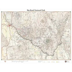 Big Bend National Park Texas Recreation Map - Ideal for Decor, Wall Art, and Room Decoration with Unique Design