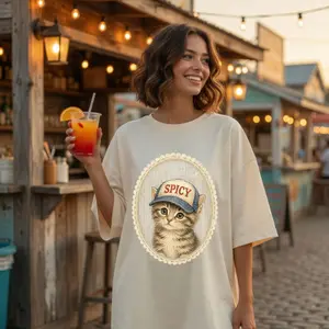 Spicy Kitten Comfort Color T-shirt, Sarcastic Kitten Graphic, Cute Cat, Gift For Cat Lovers, Unique Personality Tee