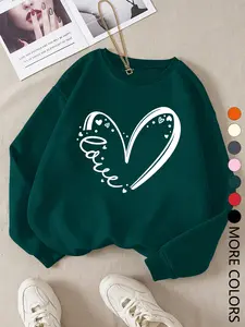 Women's Casual Fitted Long Sleeve Sweatshirt, Geometric Pattern Print, Breathable Comfort, Fall & Winter Fashion, Daily Wear