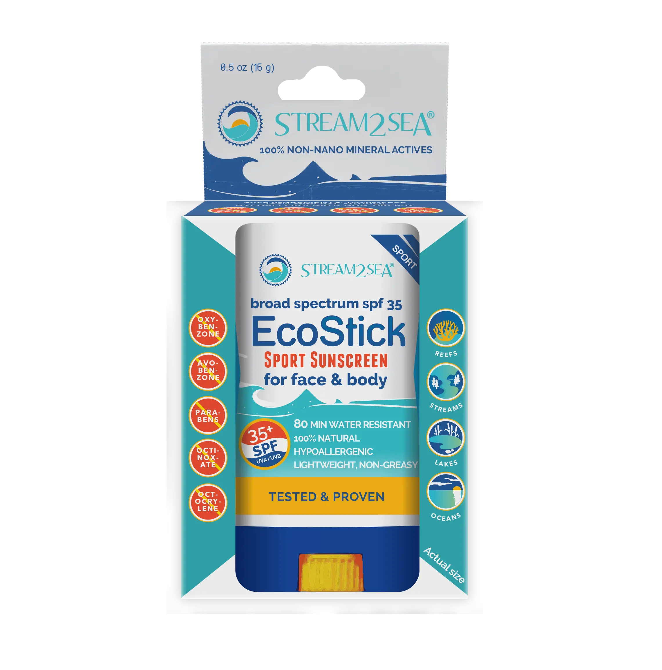 EcoStick Sunscreen Sport - SPF 35. Pocket Size