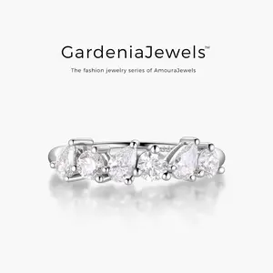 Pre-sale 1.07ct Moissanite Olivetta Pear-shaped 18K Gold Plated Engagement Ring VVS1 Clarity D Color 3EX