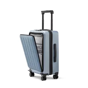 NINETYGO Hardcased Luggage, Carry on Suitcase with Front Pocket for Business, Seine Collection suitcase