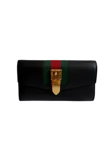 Pre-owned GUCCI leather Small Leather Goods Sylvie Continental Wallet