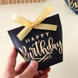 12-piece gold-embossed candy boxes with embossed letters. Perfect for party gifts. Ideal for gift packaging for occasions such as weddings, birthdays, Christmas, and Halloween.