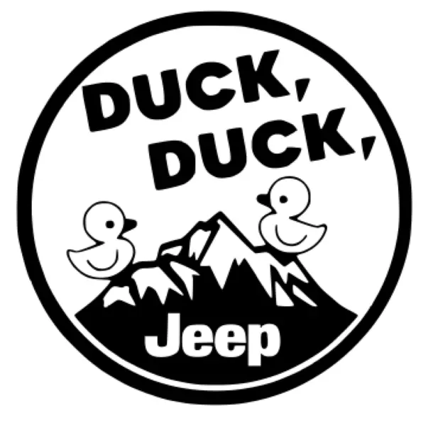 Duck Duck Jeep Vinyl Decal/Sticker, Permanent Vinyl, For Windows, Mirrors, Cups, Cars, Any Smooth, Shiny Surface, Decoration