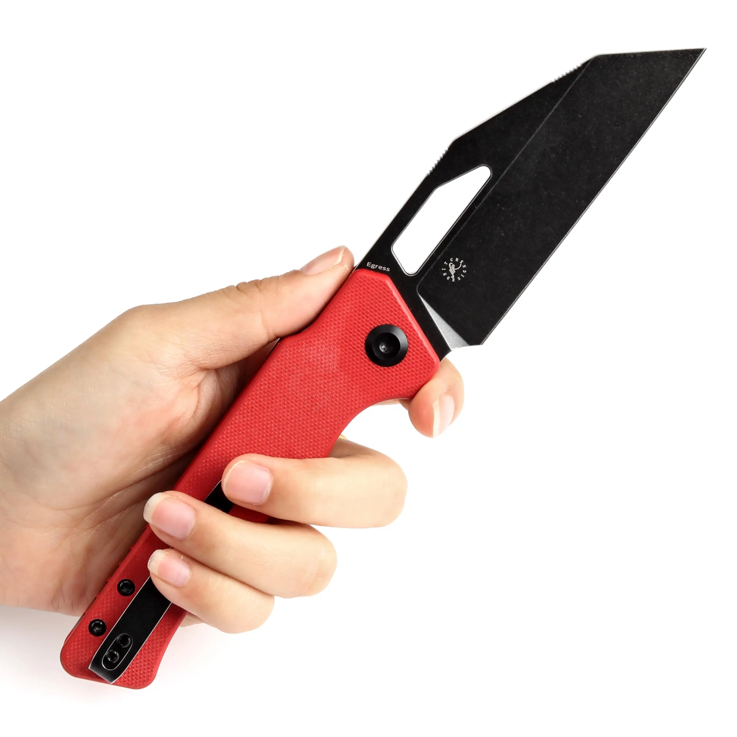 KANSEPT Egress Pocket Flooding Knives 8.24in Folding Knife with Black Stonewashed 14C28N Blade, G10 Handle, Pocket Tactical Knife for Men Women, Envelope Opener with Thumb hole T1033Series