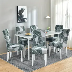 4/6 pieces of elastic chair covers, suitable for home living room kitchen decoration seat protection, universal furniture cover, elastic dining chair cover