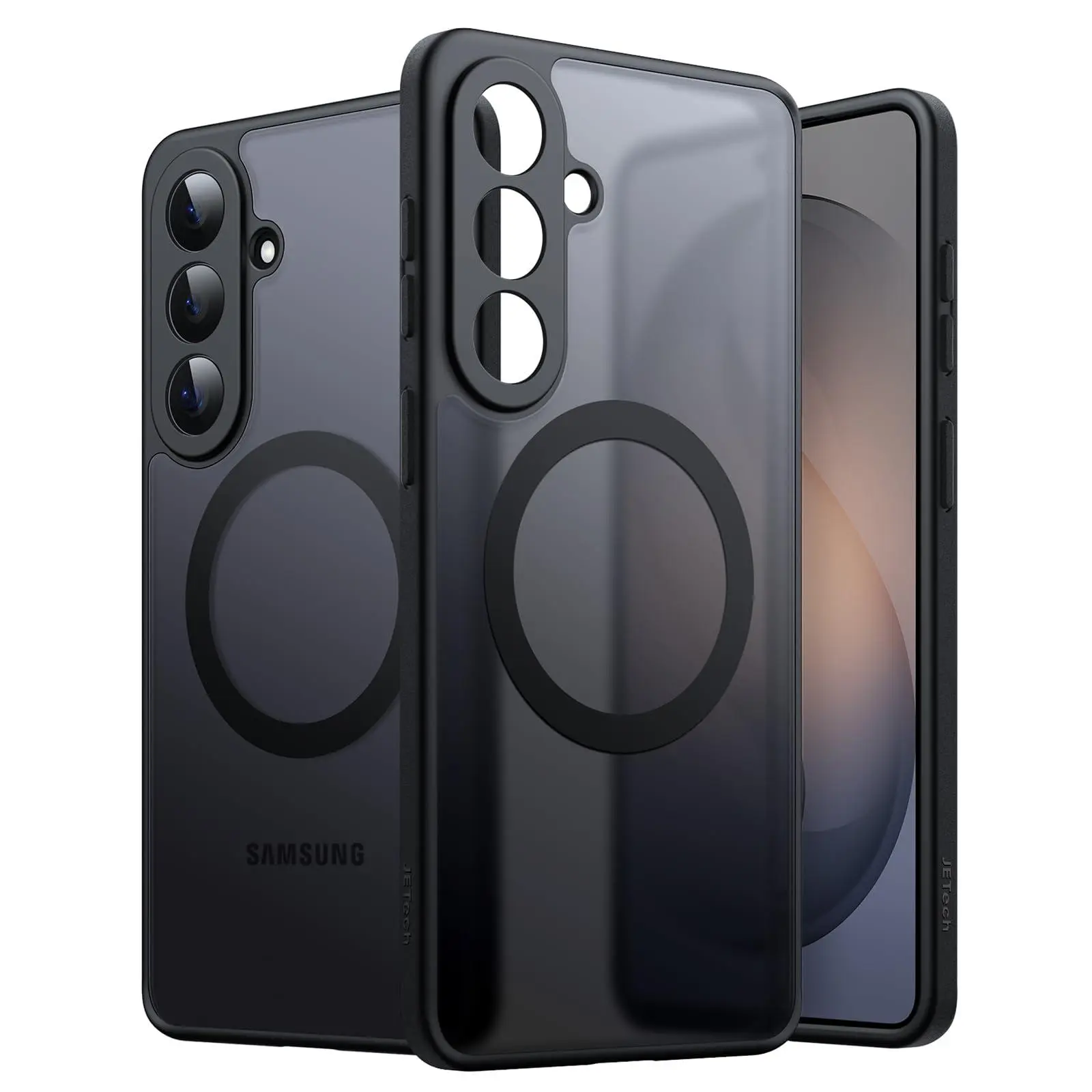 JETech Magnetic Phone Case for Samsung Galaxy S26 Series - MagSafe-Compatible Polycarbonate Durable Casing, Full Camera Lens Protector, Translucent Matte Back Shockproof Mobile Phone Accessory, Smartphone, Cellphone