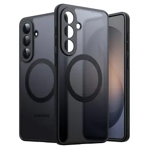 JETech Magnetic Case for Samsung Galaxy S26 Series, Compatible with MagSafe, Camera Lens Full Protection, Translucent Matte Back Shockproof Phone Cover