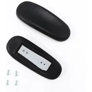 Office Chair Replacement Armrest Arm Rest Pads Caps Fit Univeral Desk Chair Arms 4" Mounting Hole with Mounting Hole Patterns Screws Black