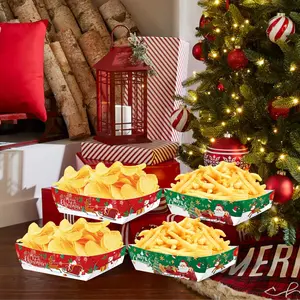36 Christmas food trays (3 sets of 12 each)