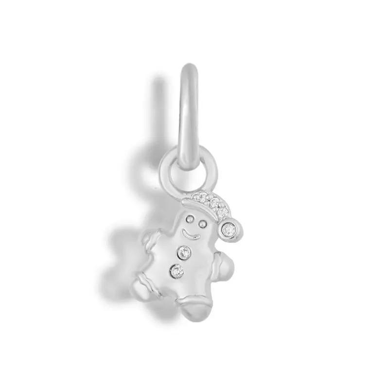 Silver, Gingerbread Charm