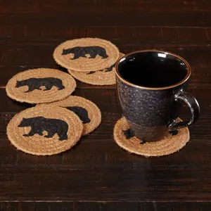 Wattsyn Bear Jute Coasters
