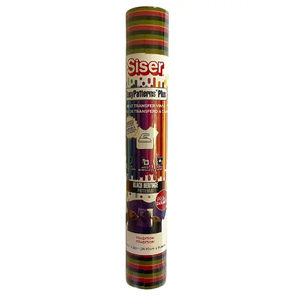 Siser EasyPatterns Plus Traditions Heat Transfer Vinyl – Black Heritage Pattern 11.8" x 36"