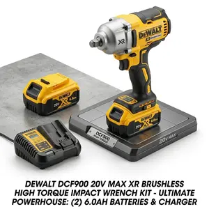 DEWALT DCF900 Impact Wrench 1/2" Inch High Torque With Hog Ring Anvil 20V Brushless Cordless Wrench Dewalt Power Tools