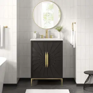 Modway Awaken 24" Bathroom Vanity in White Black