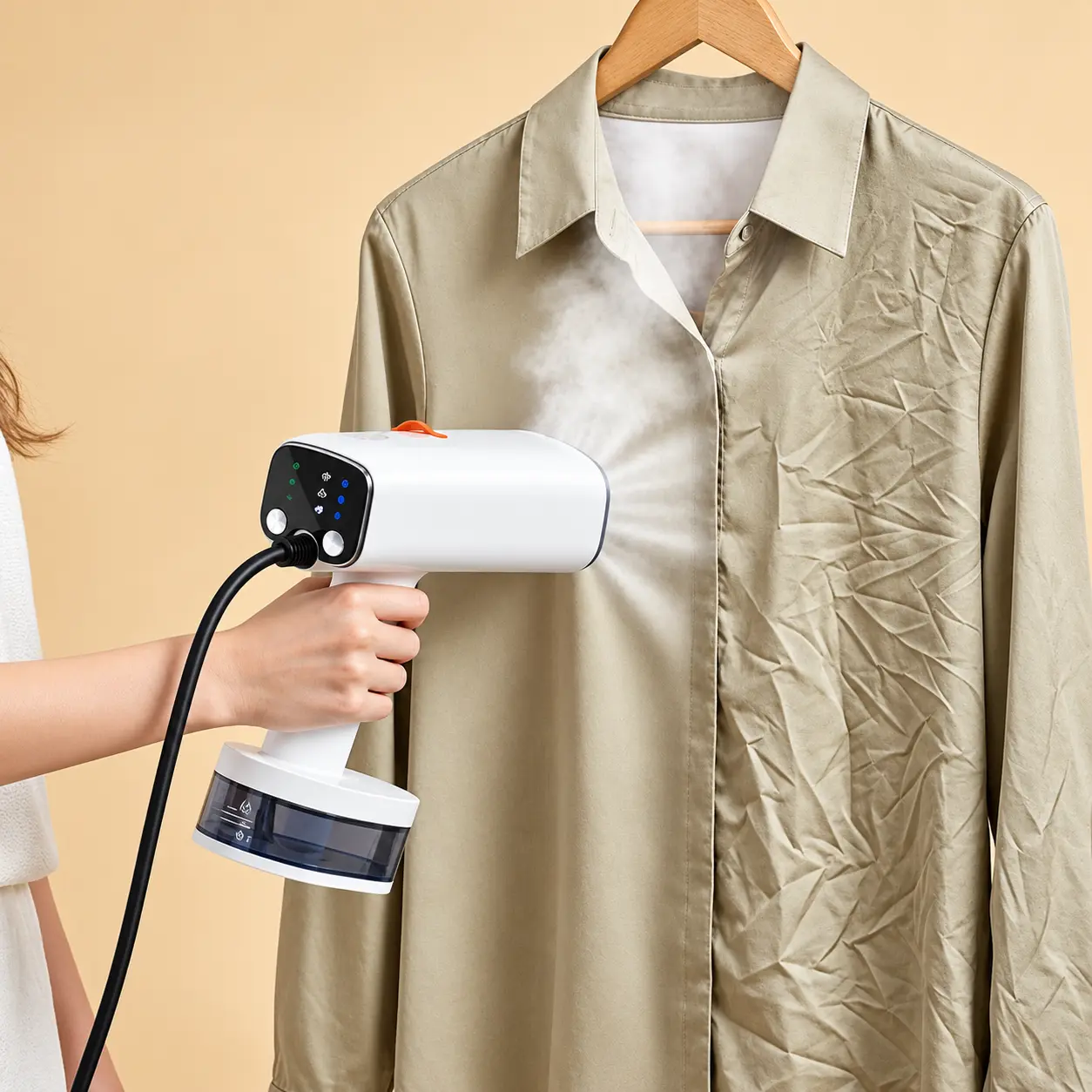 [Fall Sale] Handheld Vacuum Suction Garment Steamer - 21s Fast Heat-Up, Wrinkle Removal, Travel Steamer for Clothes, Home & Travel Use