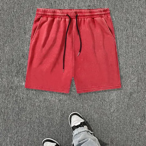 Men's Pocket Drawstring Waist Shorts, Drawstring Waistband Shorts, Loose Casual Street Baggy Shorts for Summer, Men's Bottoms for Daily Wear, Cotton
