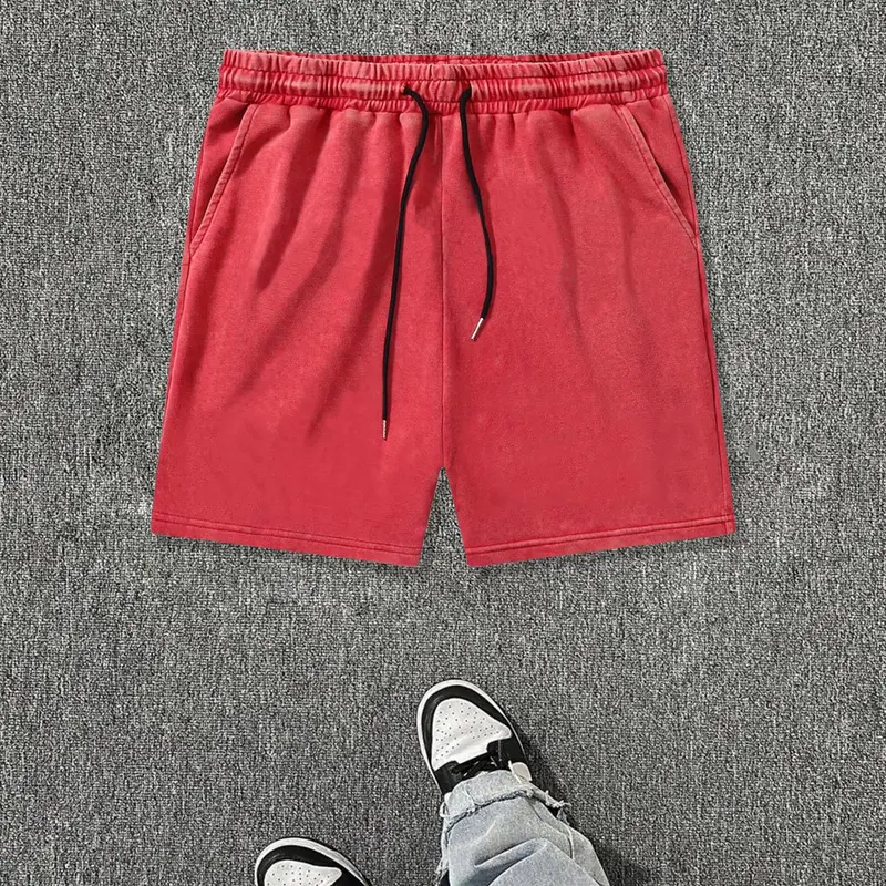 Men's Pocket Drawstring Waist Shorts, Drawstring Waistband Shorts, Loose Casual Street Baggy Shorts for Summer, Men's Bottoms for Daily Wear, Cotton