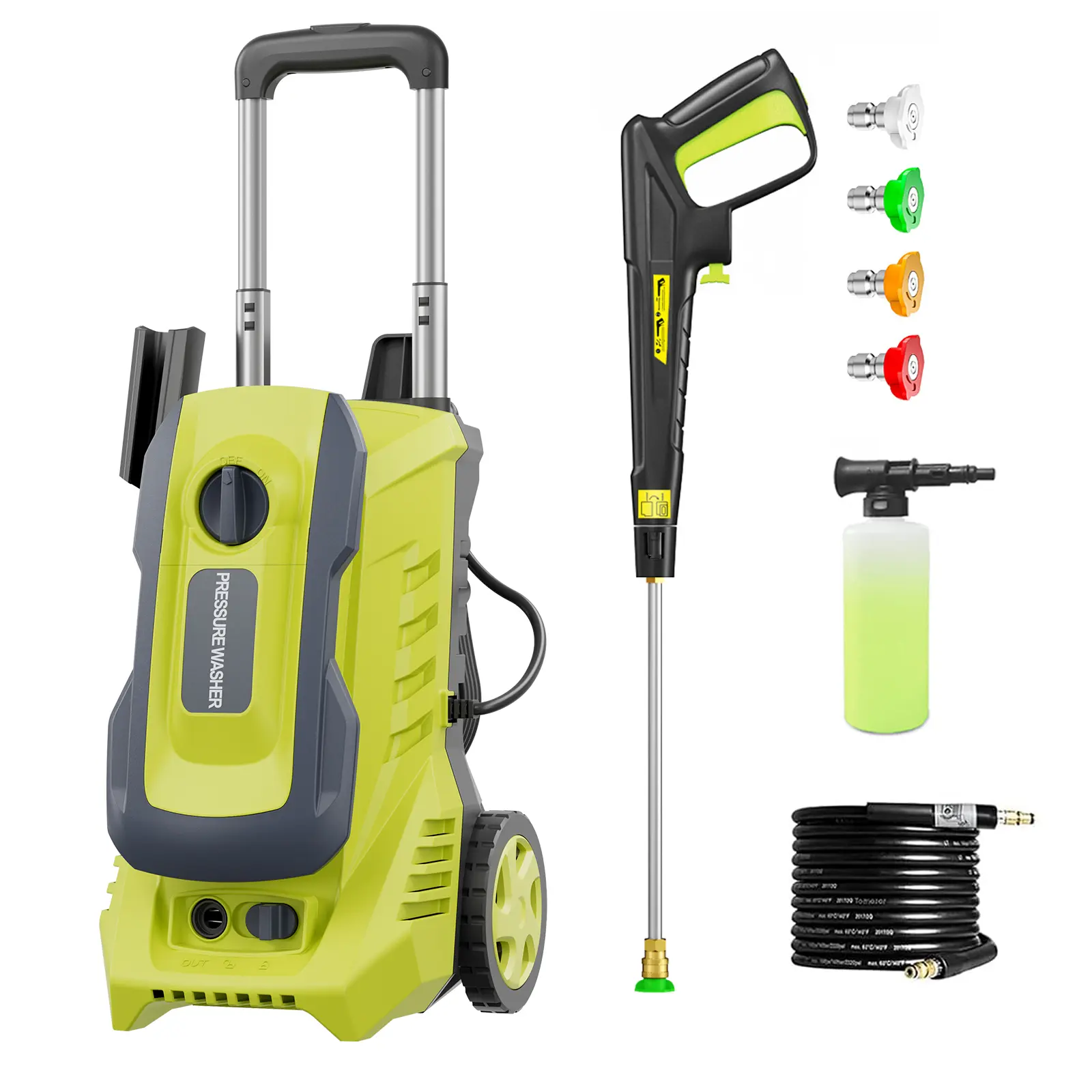 4200 PSI MAX 2.5 GPM Home Electric Pressure Washer, Portable Power Jet Cleaner Equipped with 25FT Reinforced High Pressure Hose for Car, RV, Deck, Yard, Wall, Stair, Garage, Boat cleaning