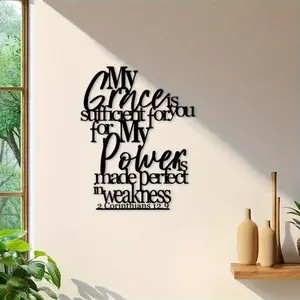 Inspiring Biblical Metal Western Wall Art, Vintage Iron Decorative Sign, Artistic Ideal for Living Room, Bedroom, Office, Indoor/outdoor Home Decoration, Christian Gift, New Home Gift