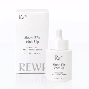 Show The Face Up Senolytic Anti-Aging Serum. Powered by Alpine Rose Active, the first cosmetic ingredient with clinically studied senolytic activity. It helps reduce the buildup of age-promoting "zombie cells" for skin that looks fresher and smoother.