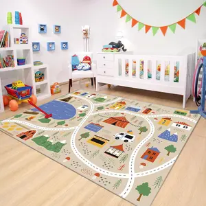 Cartoon Pattern Area Rug, 1 Count Non-slip Soft Floor Mat, Rectangle Home Decorative Carpet for Living Room Bedroom Nursery, Home Decor, Home Decorative Rugs