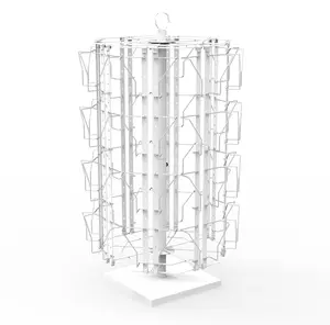 FixtureDisplays® Up to 32 Adjustable Pockets Display Rack, Greeting Post Card Christmas Holiday Spinning Rack Stand, Pocket Size: 4.5-7.6" Wide, 5.8" and Up Tall, 8 Sided, 11602-O-BLK-NF