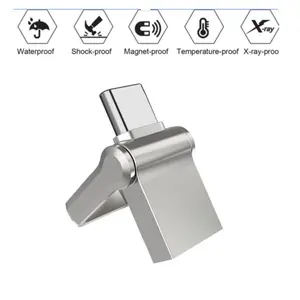 Type C Flash Drive 2TB, Dual USB3.0 Thumb Drive,USB C Pendrive Memory Stick for Android Phones,iPad,iphone16,iPad,Laptop and PC-Silver