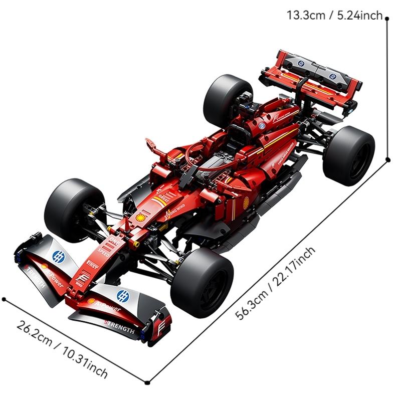 1:10 Classic Formula One F1 Building Model Set, Movie Inspired Bricks, Customizable Tech Toy, Adult Kids Holiday Gift, High Detail Collectible