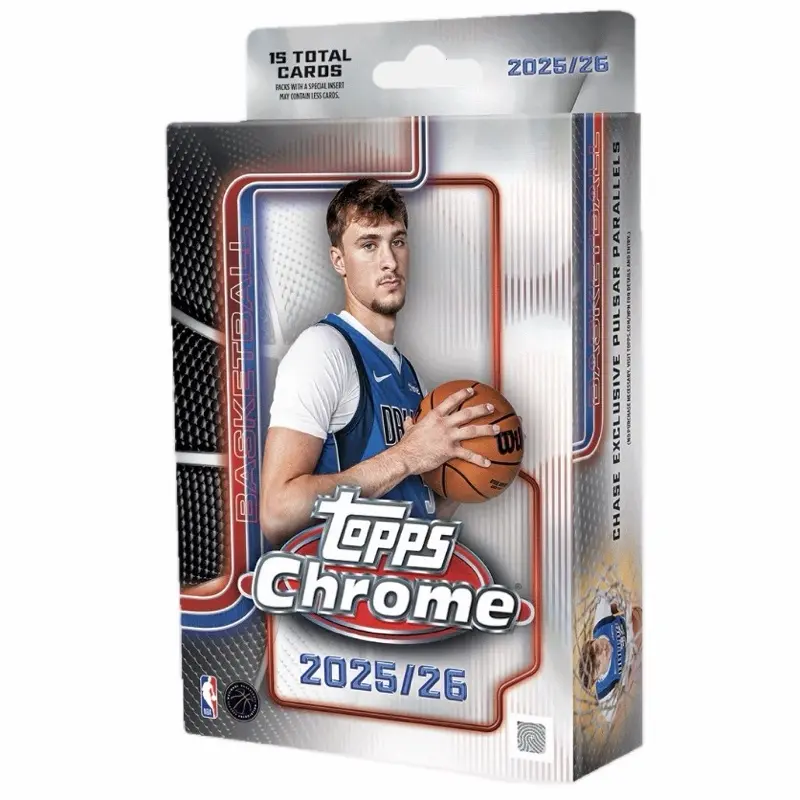 2025-26 Topps Chrome Basketball Hanger Box - Collectible NBA Sports Trading Cards